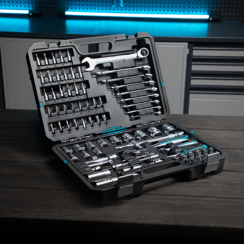 Набор инструментов, 1/4", 1/2", CrV, 120 зубьев, 82 предмета Gross по ценам производителя в Воронеже с доставкой по всей России