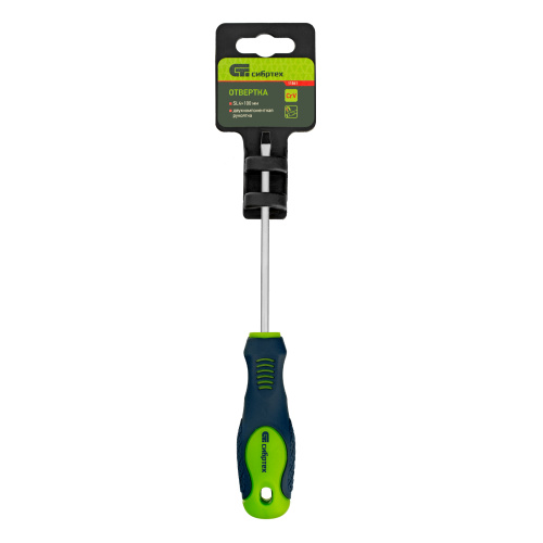 Отвертка, SL4 х 100 мм, CrV, двухкомпонентная рукоятка Сибртех по ценам производителя в Воронеже с доставкой по всей России
