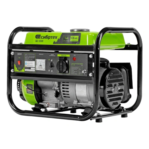 Генератор бензиновый БС-1200, 1 кВт, 230 В, четырехтактный, 5.5 л, ручной стартер Сибртех по ценам производителя в Воронеже с доставкой по всей России