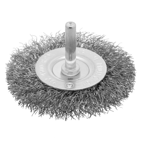 Щетка для дрели, 75 мм, плоская со шпилькой, витая проволока Сибртех по ценам производителя в Воронеже с доставкой по всей России