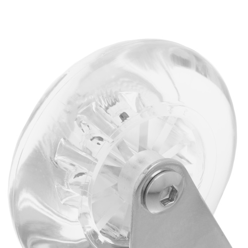 Колесо ПУ прозрачное поворотное d-75 мм, крепление платформенное Сибртех по ценам производителя в Воронеже с доставкой по всей России