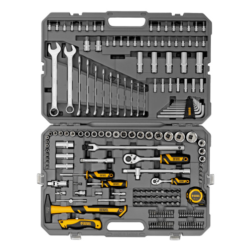 Набор инструментов, 1/2", 1/4", CrV, S2, пластиковый кейс, 194 предмета Denzel по ценам производителя в Воронеже с доставкой по всей России