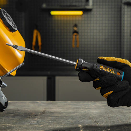 Отвертка SL8x150 мм, CrV, трехкомпонентная рукоятка Denzel по ценам производителя в Воронеже с доставкой по всей России