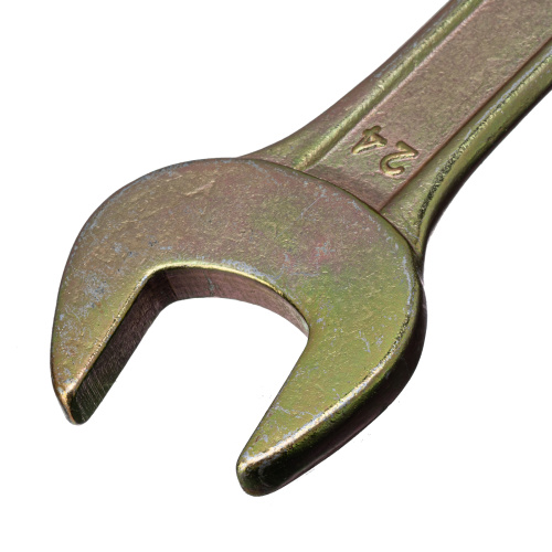 Ключ рожковый, 24 х 27 мм, желтый цинк Сибртех по ценам производителя в Воронеже с доставкой по всей России