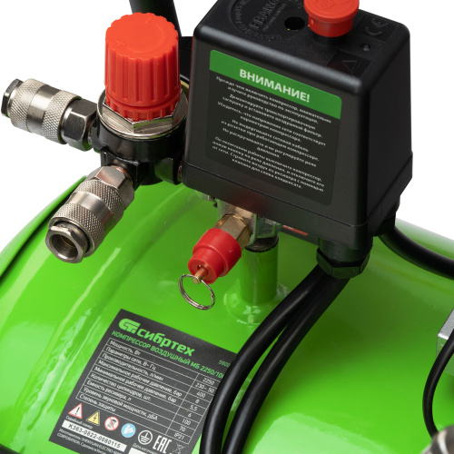 Компрессор безмаслянный малошумный МБ 2250/100, 2250 Вт, 100л, 400 л/мин Сибртех по ценам производителя в Воронеже с доставкой по всей России