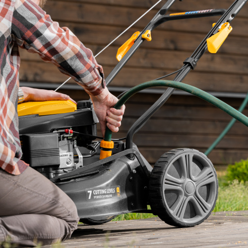 Газонокосилка бензиновая GLD-460SP, 146 куб.см, ширина 46 см, привод 7 уровней, травосборник 50 л Denzel по ценам производителя в Воронеже с доставкой по всей России