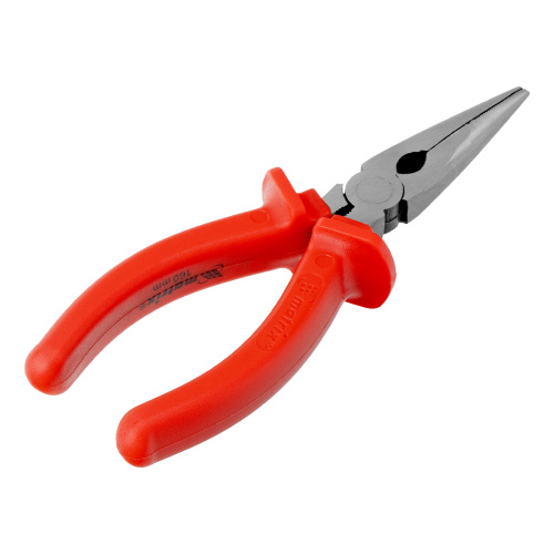 Длинногубцы прямые Econom, 160 мм, шлифованные, пластмассовые рукоятки Matrix по ценам производителя в Воронеже с доставкой по всей России