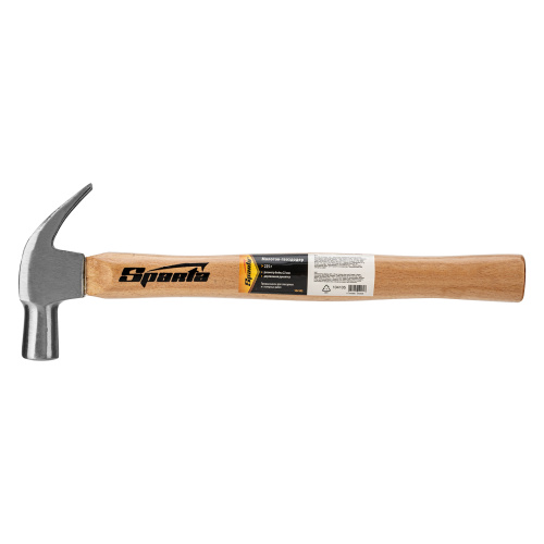 Молоток-гвоздодер, 225 г, боек 22 мм, деревянная рукоятка Sparta по ценам производителя в Воронеже с доставкой по всей России