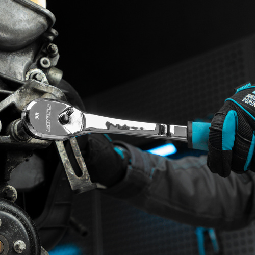 Ключ-трещотка 1/2", CrV, 90 зубьев, усиленный, хром Gross по ценам производителя в Воронеже с доставкой по всей России