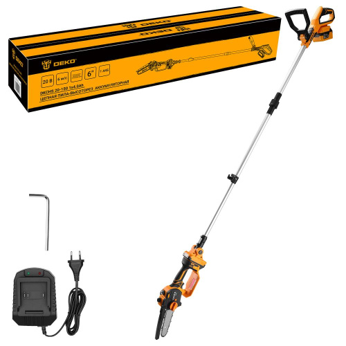Цепная пила-высоторез аккумуляторная DEKO DKCHS 20-150, 20В, 1x4.0Ач по ценам производителя в Воронеже с доставкой по всей России