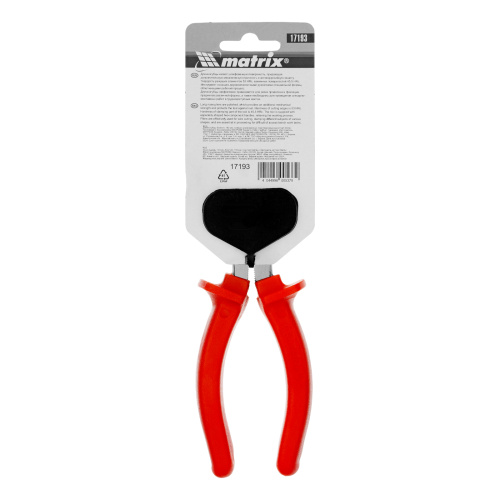 Длинногубцы прямые Econom, 180 мм, шлифованные, пластмассовые рукоятки Matrix по ценам производителя в Воронеже с доставкой по всей России