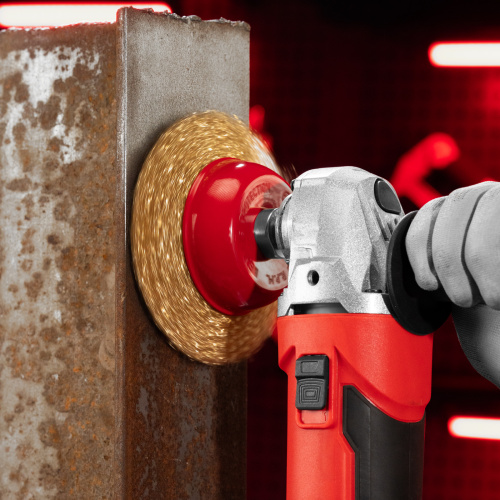 Щетка для УШМ, 100 мм, М14, "чашка", латунированная витая проволока Matrix по ценам производителя в Воронеже с доставкой по всей России