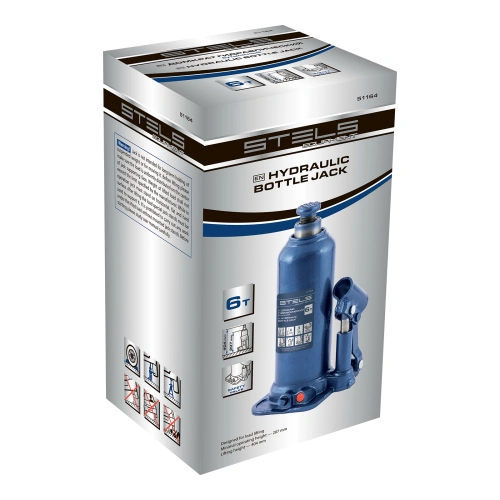 Домкрат гидравлический бутылочный, 6 т, h подъема 207-404 мм Stels по ценам производителя в Воронеже с доставкой по всей России