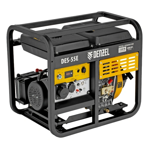 Генератор дизельный DES-55E, 5,5 кВт, 230 В, 11 л, электростартер Denzel по ценам производителя в Воронеже с доставкой по всей России