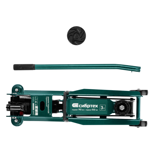 Домкрат гидравлический подкатной, 3 т, 192-532 мм, SUV Сибртех по ценам производителя в Воронеже с доставкой по всей России