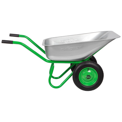 Тачка садово-строительная 2-х колесная, грузоподъемность 230 кг, объем 90 л Сибртех по ценам производителя в Воронеже с доставкой по всей России