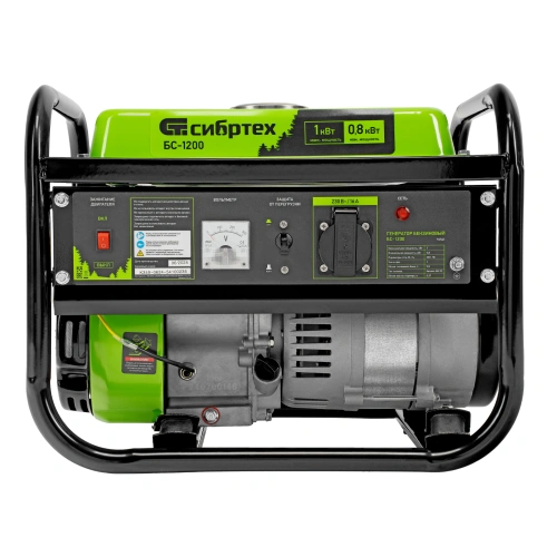 Генератор бензиновый БС-1200, 1 кВт, 230 В, четырехтактный, 5.5 л, ручной стартер Сибртех по ценам производителя в Воронеже с доставкой по всей России