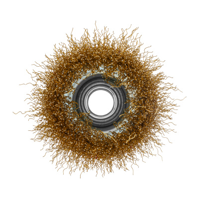 Щетка для УШМ, 65 мм, М14, "чашка", латунированная витая проволока Matrix по ценам производителя в Воронеже с доставкой по всей России