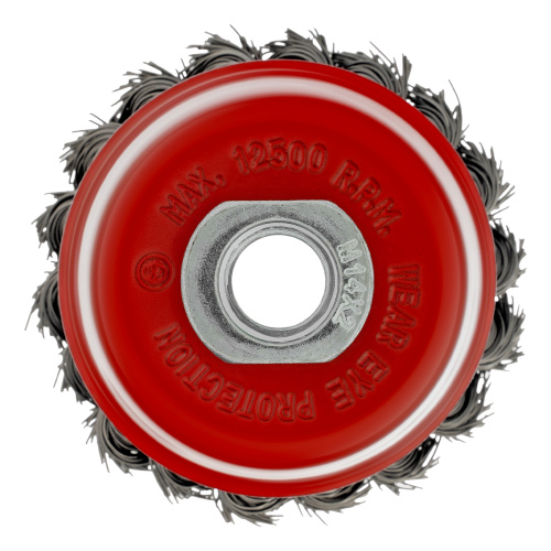 Щетка для УШМ, 75 мм, М14, "чашка", крученая проволока 0.5 мм Matrix по ценам производителя в Воронеже с доставкой по всей России