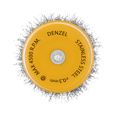 Щетка для дрели, 75 мм, Чашка, со шпилькой, нержавеющая витая проволока Denzel по ценам производителя в Воронеже с доставкой по всей России