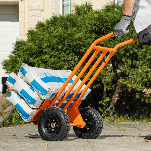 Тележка ручная 2-х колесная, облегченная, г/п 150кг, откидная платформа 430х355мм Сибртех по ценам производителя в Воронеже с доставкой по всей России