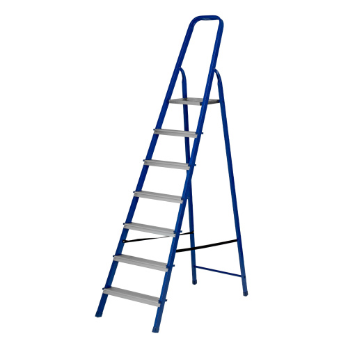 Стремянка, 7 ступеней, стальной профиль, алюминиевые ступени Сибртех по ценам производителя в Воронеже с доставкой по всей России