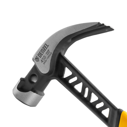 Молоток-гвоздодер 450 г, цельнокованый,боек с магнитом, двухкомп. обрезин. рук-ка Denzel по ценам производителя в Воронеже с доставкой по всей России