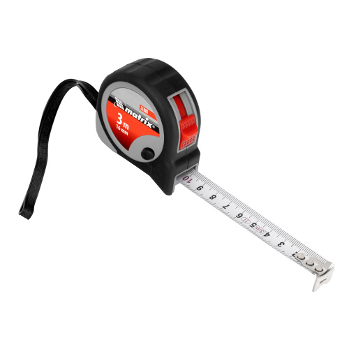 Рулетка Continuous fixation,3 м х 16 мм,двухкомпонентный корпус,плавная фиксация Matrix по ценам производителя в Воронеже с доставкой по всей России