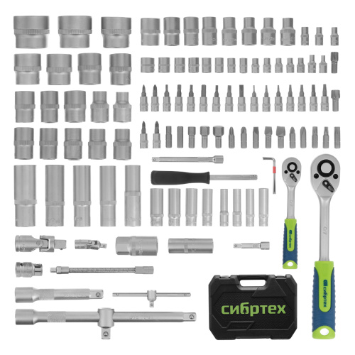 Набор инструментов, 1/2", 1/4", 108 предметов// Сибртех по ценам производителя в Воронеже с доставкой по всей России
