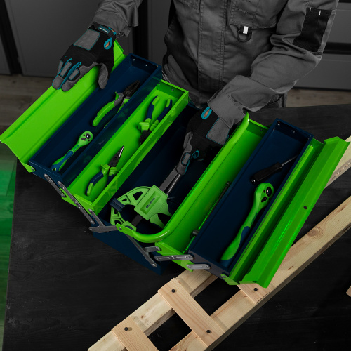 Ящик для инструмента, 430 х 200 х 200 мм, пять секций, металлический Сибртех 90751 по ценам производителя в Воронеже с доставкой по всей России