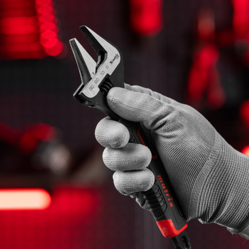 Ключ разводной, тонкие губки, фосфатированный, двухкомпонентная рукоятка, 200 мм, PRO Matrix по ценам производителя в Воронеже с доставкой по всей России