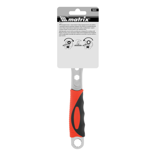 Ключ разводной, 250 мм, переставная губка, двухкомпонентная рукоятка Matrix по ценам производителя в Воронеже с доставкой по всей России