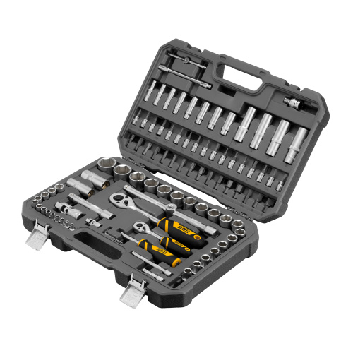 Набор инструментов, 1/2", 1/4", CrV, S2, пластиковый кейс, 94 предмета Denzel по ценам производителя в Воронеже с доставкой по всей России