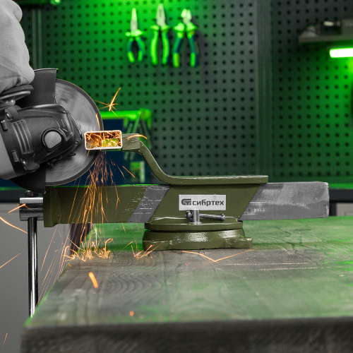 Тиски слесарные, 200 мм, стальные, поворотные Сибртех по ценам производителя в Воронеже с доставкой по всей России