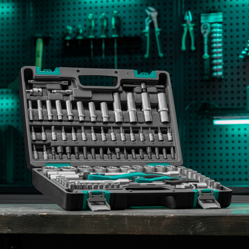 Набор инструментов 1/2", 1/4", CrV, 12 гранные головки, пластиковый кейс, 94 предмета Stels по ценам производителя в Воронеже с доставкой по всей России