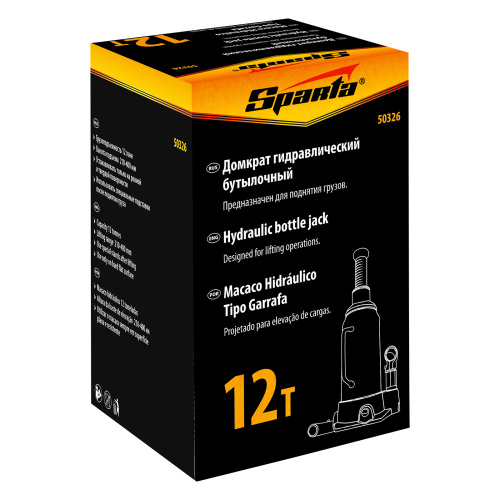 Домкрат гидравлический бутылочный, 12 т, h подъема 210-400 мм Sparta по ценам производителя в Воронеже с доставкой по всей России