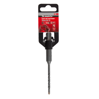 Бур по бетону, 4 x 110 мм, SDS Plus Matrix по ценам производителя в Воронеже с доставкой по всей России