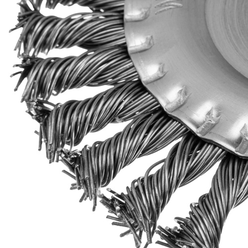 Щетка для УШМ 150 мм, М14, плоская, крученая проволока 0.8 мм Matrix по ценам производителя в Воронеже с доставкой по всей России