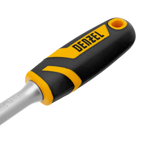 Ключ-трещотка 1/4", 90 зубьев, с быстрым сбросом, CrV Denzel по ценам производителя в Воронеже с доставкой по всей России