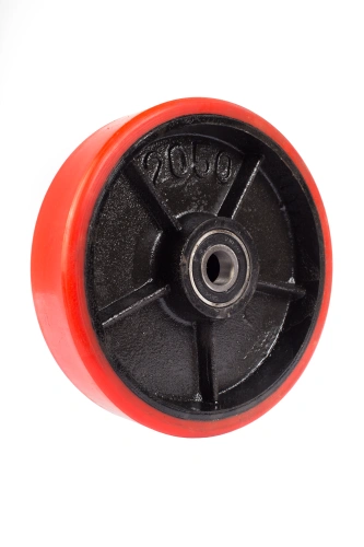 Колесо полиуретан 200х50 мм с подшипником для тележек гидравлических BF/WB/RHP/BFS по ценам производителя в Воронеже с доставкой по всей России