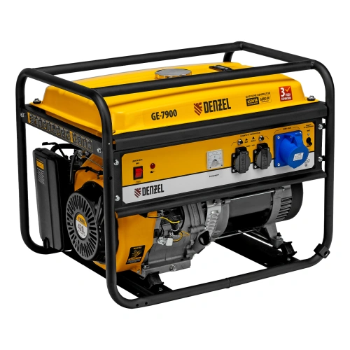 Генератор бензиновый GE 7900, 6.5 кВт, 220 В/50 Гц, 25 л, ручной пуск Denzel по ценам производителя в Воронеже с доставкой по всей России