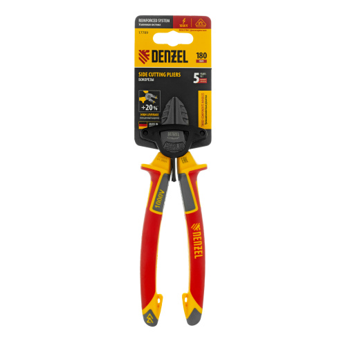 Бокорезы, диэлектрические рукоятки, до 1000 В, трехкомпонентные рукоятки, 180 мм Denzel по ценам производителя в Воронеже с доставкой по всей России