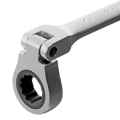 Ключ комбинированный трещоточный, 13 мм, CrV, шарнирный, зеркальный хром Matrix Professional по ценам производителя в Воронеже с доставкой по всей России