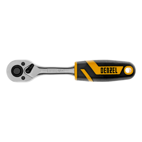 Ключ-трещотка 1/4", 90 зубьев, с быстрым сбросом, CrV Denzel по ценам производителя в Воронеже с доставкой по всей России