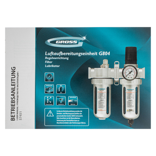 Блок подготовки воздуха регулятор-фильтр-лубрикатор G804, 1/2 Gross по ценам производителя в Воронеже с доставкой по всей России