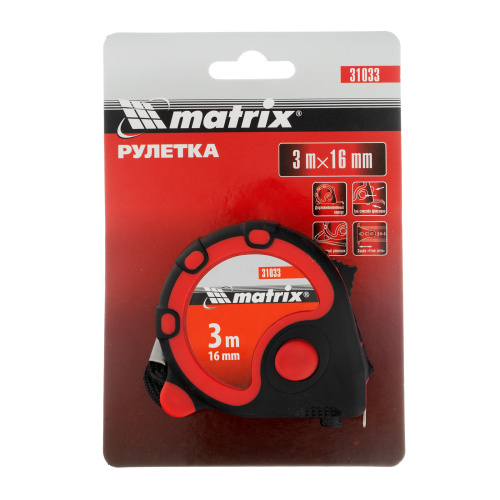 Рулетка Status 3 fixations,3 м х 16 мм,двухкомпонентный корпус,3 фиксации ленты Matrix по ценам производителя в Воронеже с доставкой по всей России