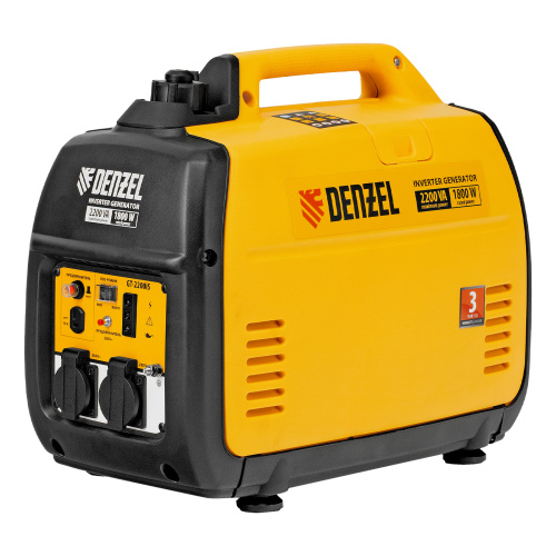 Генератор инверторный GT-2200iS, 2.2 кВт, 230 В, бак 4 л, закрытый корпус, ручной старт Denzel по ценам производителя в Воронеже с доставкой по всей России