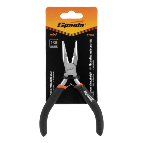 Длинногубцы прямые Mini, 130 мм, никелированные, авторазжим Sparta по ценам производителя в Воронеже с доставкой по всей России