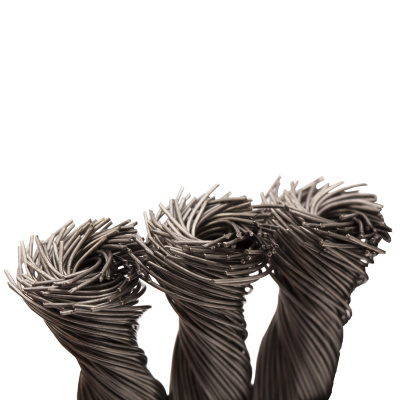 Щетка для УШМ, 150 мм, "Плоская", крученая нержавеющая проволока 0.5мм, посадка 22.2 мм Denzel по ценам производителя в Воронеже с доставкой по всей России