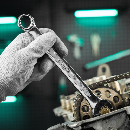 Ключ комбинированный, 18 мм, CrV, антислип Stels по ценам производителя в Воронеже с доставкой по всей России